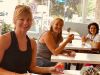 Participants eating artisan Stella Luna ice cream in Hintonburg neighbourhood during private bike and food tour in Ottawa