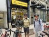 A group is starting their Ottawa Electric Bike Tour in front of Escape store at 65 Sparks St.