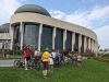 Tourists joined Ottawa Electric Bike tour with Escape in Ottawa and have stopped at the Canadian Museum of History for sightseeing