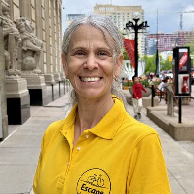 Bike tour guide at Escape bicycle tours and rentals in Ottawa