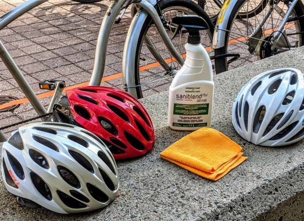 Covid-19 Protocol Cleaning Product and Helmets- Bike and Helmets are disinfected at our store