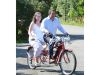 Couple celebrating their wedding with tandem rental from Escape Tours rentals in Ottawa
