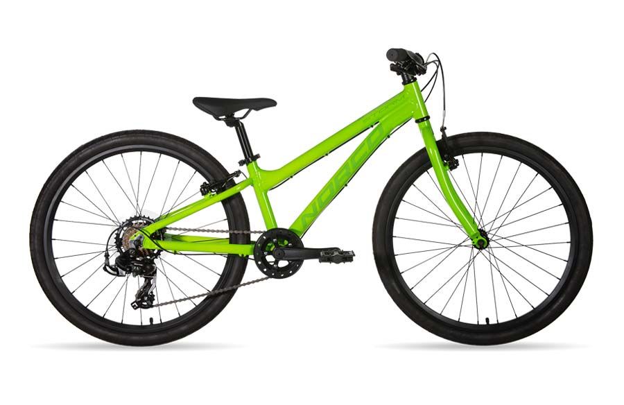 Norco green 24 inch wheel size kids’ bike rental in Ottawa at Escape Tours Rentals on Sparks St.. Rent a kids’ bike 