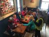Guests are having lunch at a local cafe during Ottawa multi-day cycling tour by Escape tours rentals on Sparks