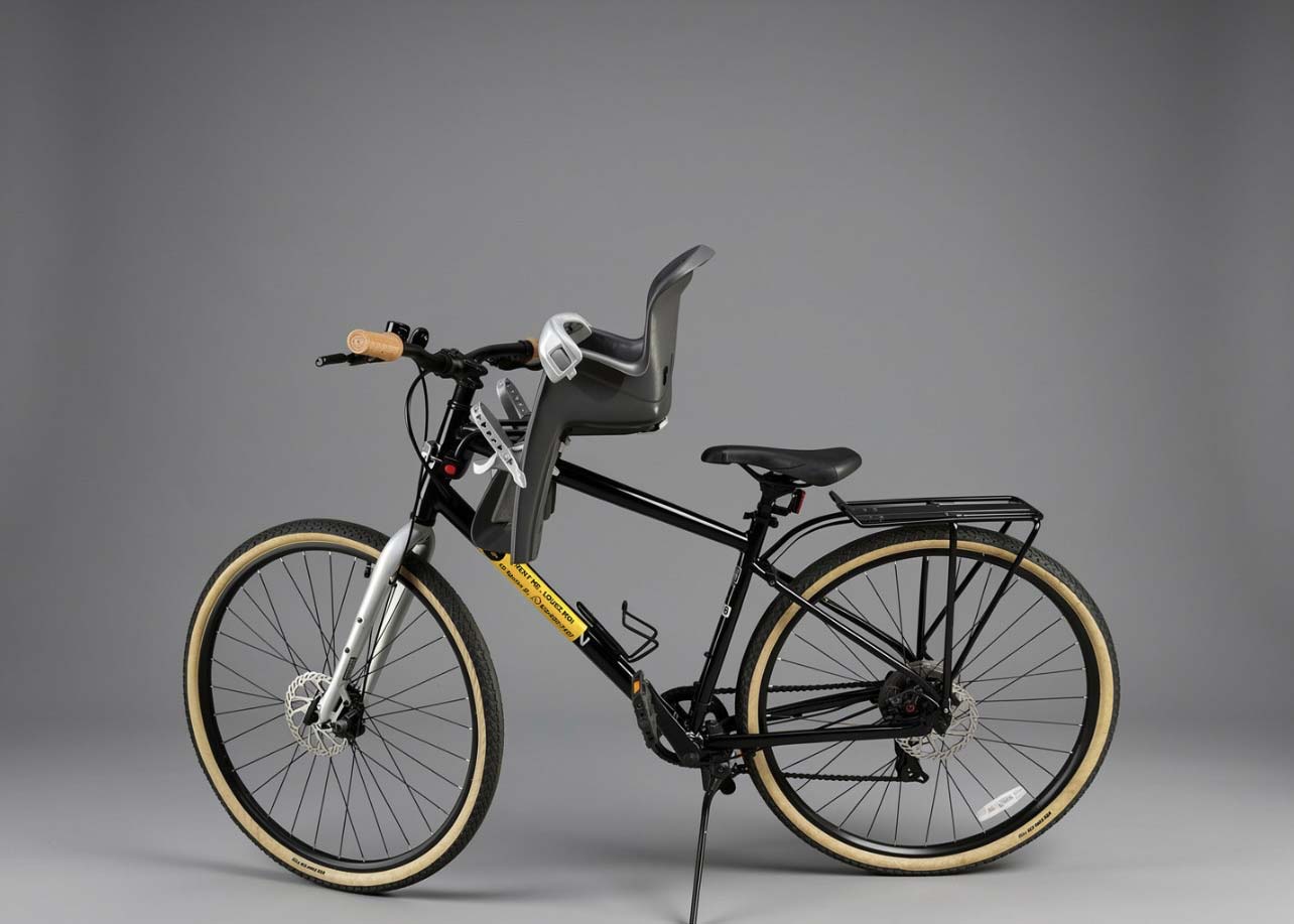 Child seat (up to 15 kg weight limit) on a M adult bike only