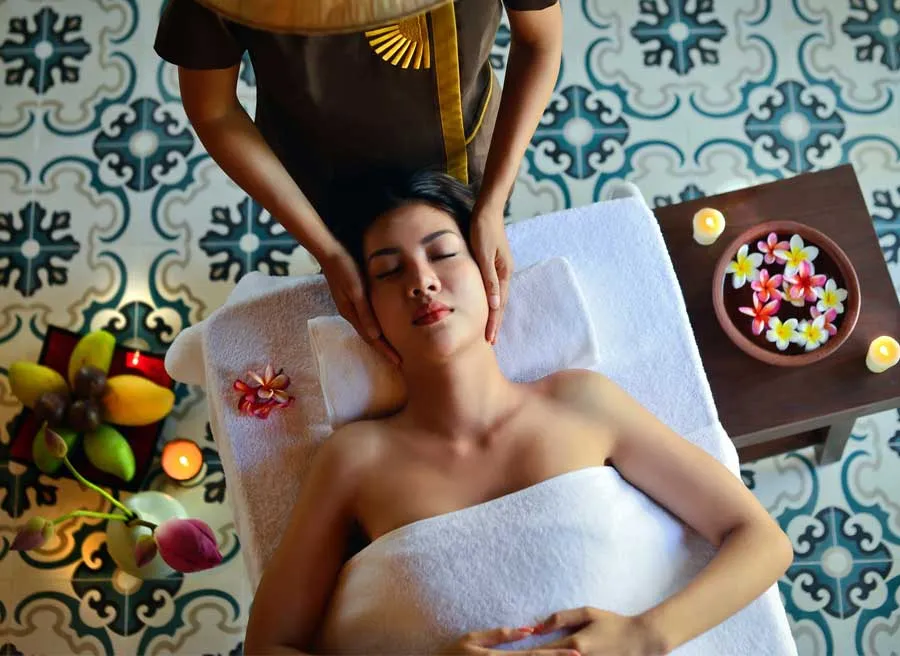 A guest is relaxing with a massage after an Ottawa bike tour with Escape Tours and Rentals in Ottawa