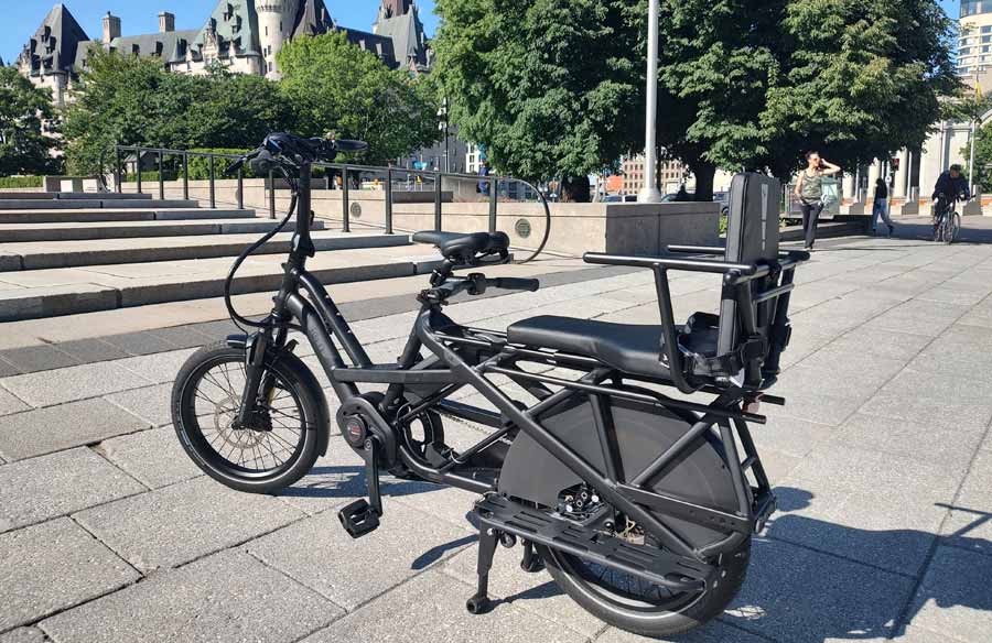 Cargo Bike is available for rent for individuals with mobility or balance issues at Escape Tours and Rentals on Sparks St.