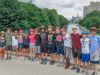 Student group is taking a bike tour at Rideau Canal landmark with Escape and stopping at Corktown Footbridge to take a picture
