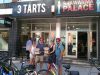 Guest stop at 3 Tarts in Centretown to sample delicious dessert during bike and food tour of Ottawa with Escape Tours rentals