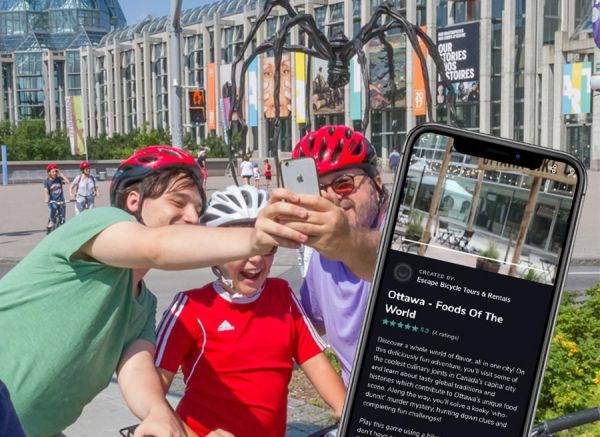 Ottawa neighbourhood city exploration games with escape bicycles, ebikes or scooters