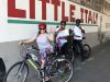 Small group visiting Little Italy neighbourhood during Escape best of Ottawa neighbourhood and nature bike tour 