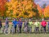 Tour guests watching Fall tree colours in Jacque cartier park during best of Ottawa day tour by bike by Escape on Sparks